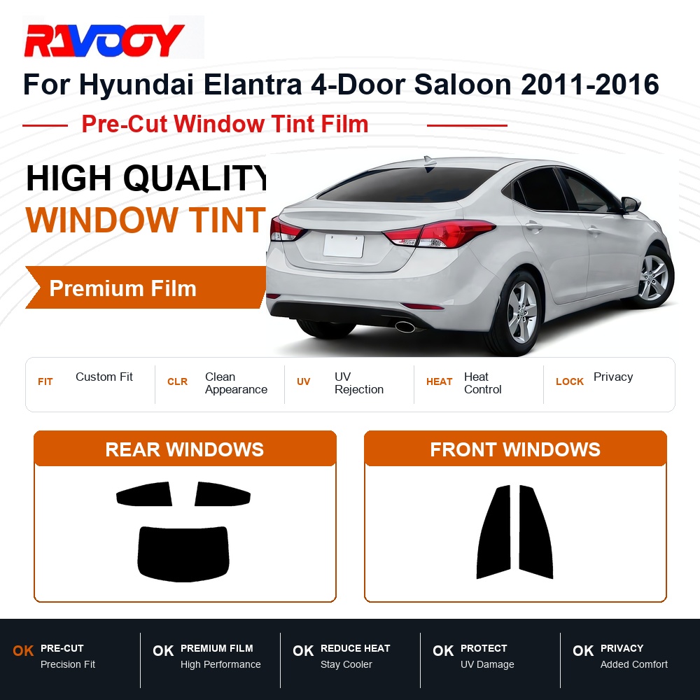 Home Security For Windows - Premium Pre-Cut Window Tint For Hyundai