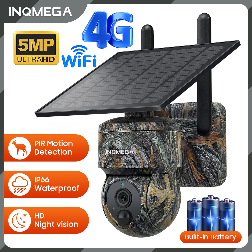 Home Security Outdoor Camera System - INQMEGA 5MP 4G / WIFI Solar