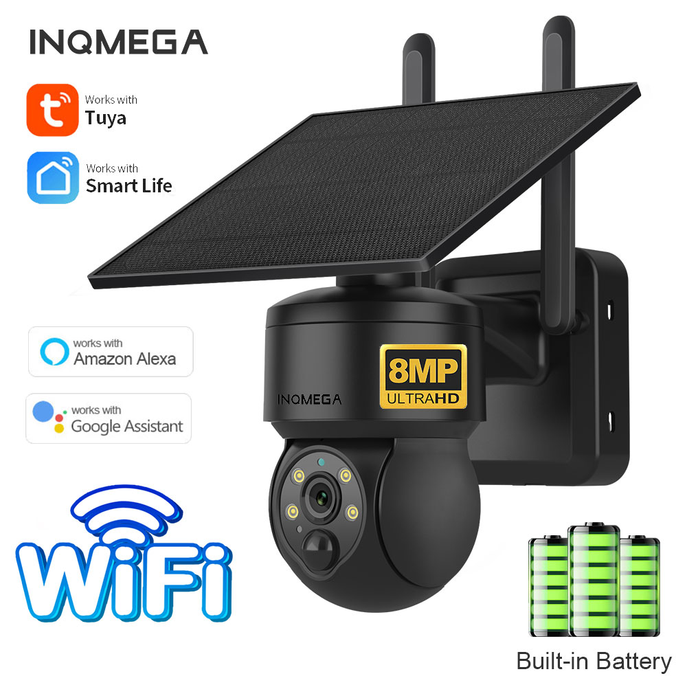 Home Security Network - INQMEGA 8MP TUYA Solar Camera PIR
