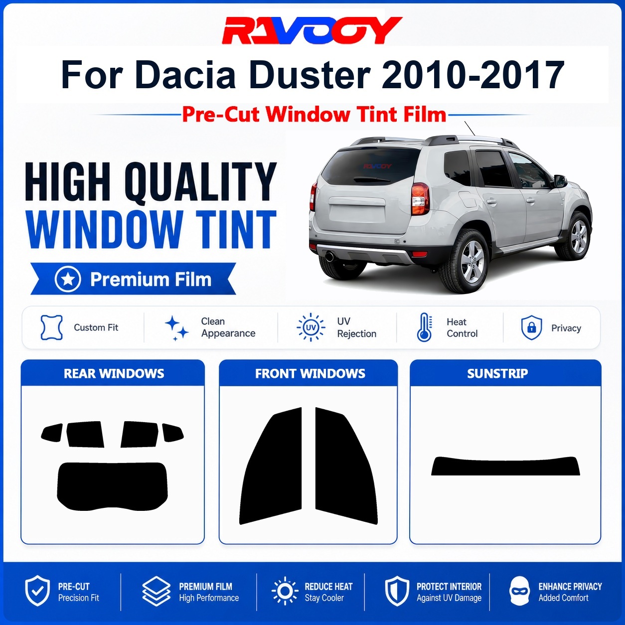 Home Security For Windows - Premium Pre-Cut Window Tint For Dacia