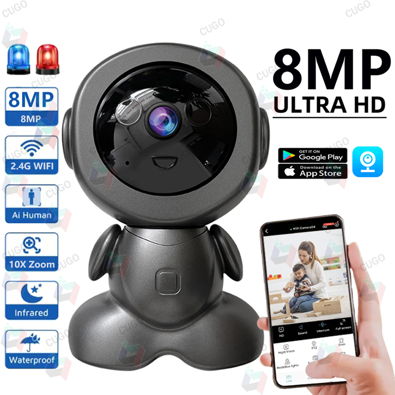 8MP Wifi Surveillance Robot Ca - Home Security Robots 评论和价格
