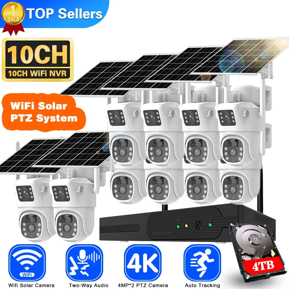 4K 8MP Dual Lens Wifi Solar CC - Home Security Wifi Camera 评论和价格