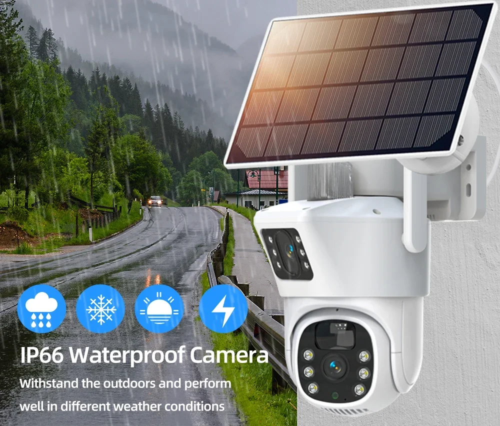 4K 8MP Dual Lens Wifi Solar CC - Home Security Wifi Camera 评论和价格