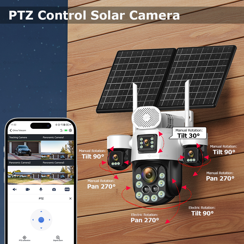 4 Lens Outdoor 360° Surveillan - Home Security Network 评论和价格