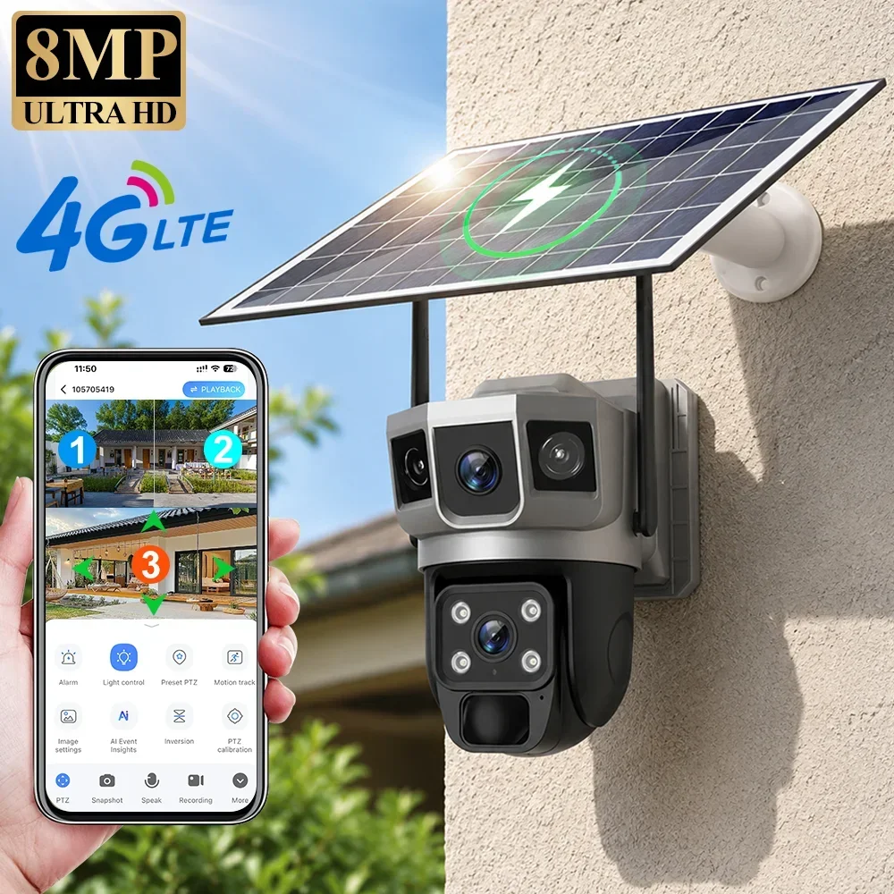 V380 4K 3 screens 4G Camera So - Home Security For Windows 评论和价格