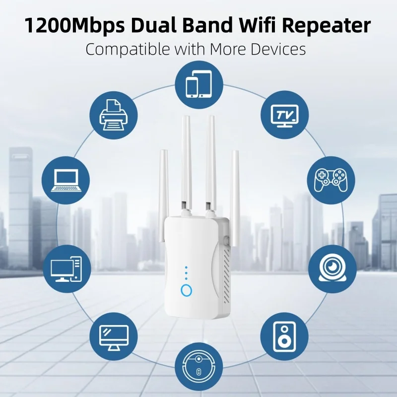 1200Mbps Dual Band WiFi Repeat - Home Security Network 评论和价格