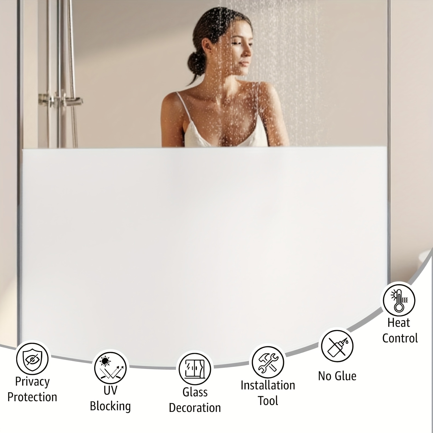 White Frosted Privacy Window F - Home Security For Windows 评论和价格