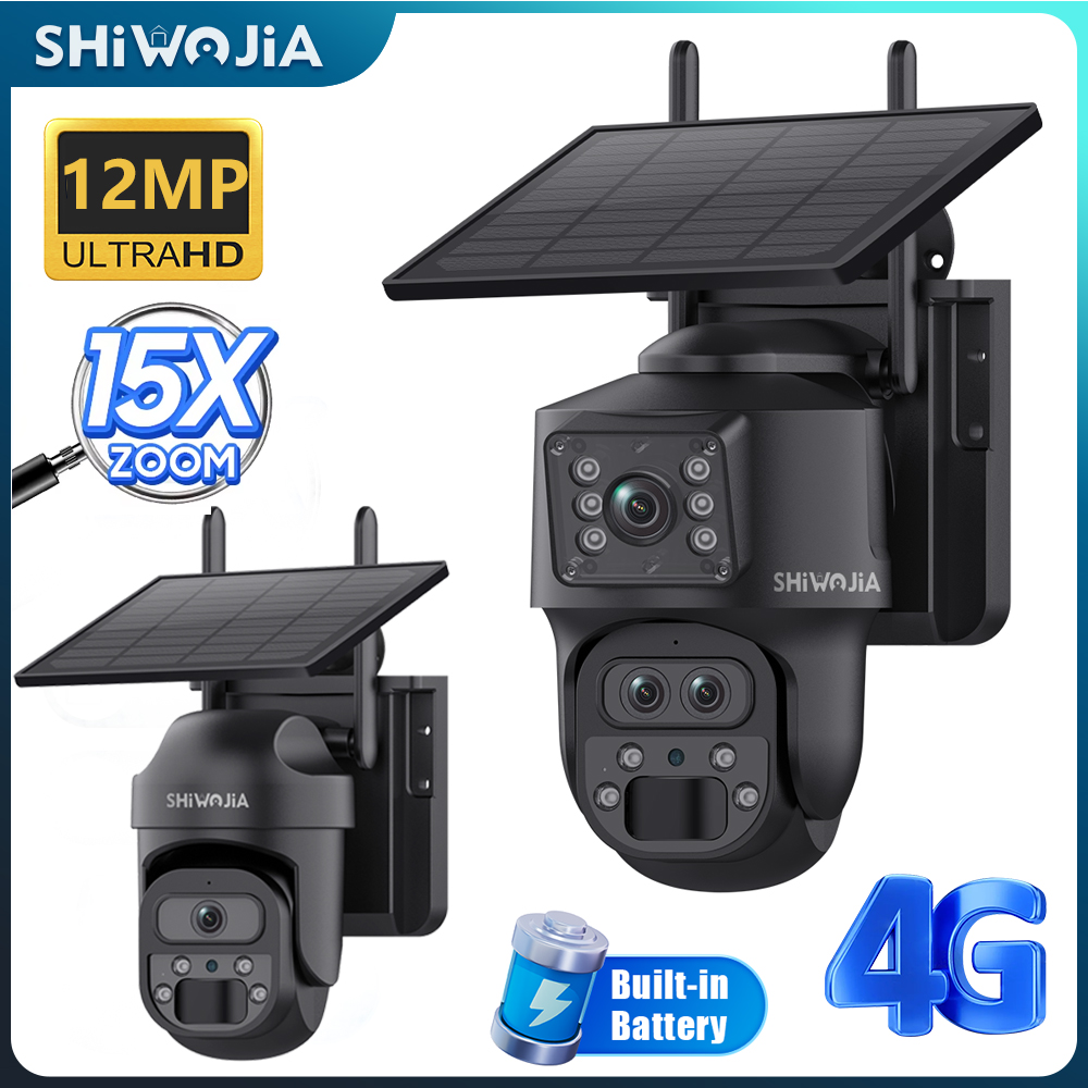 SHIWOJIA 15X ZOOM Solar Camera - Home Security Outdoor Camera System 评论和价格