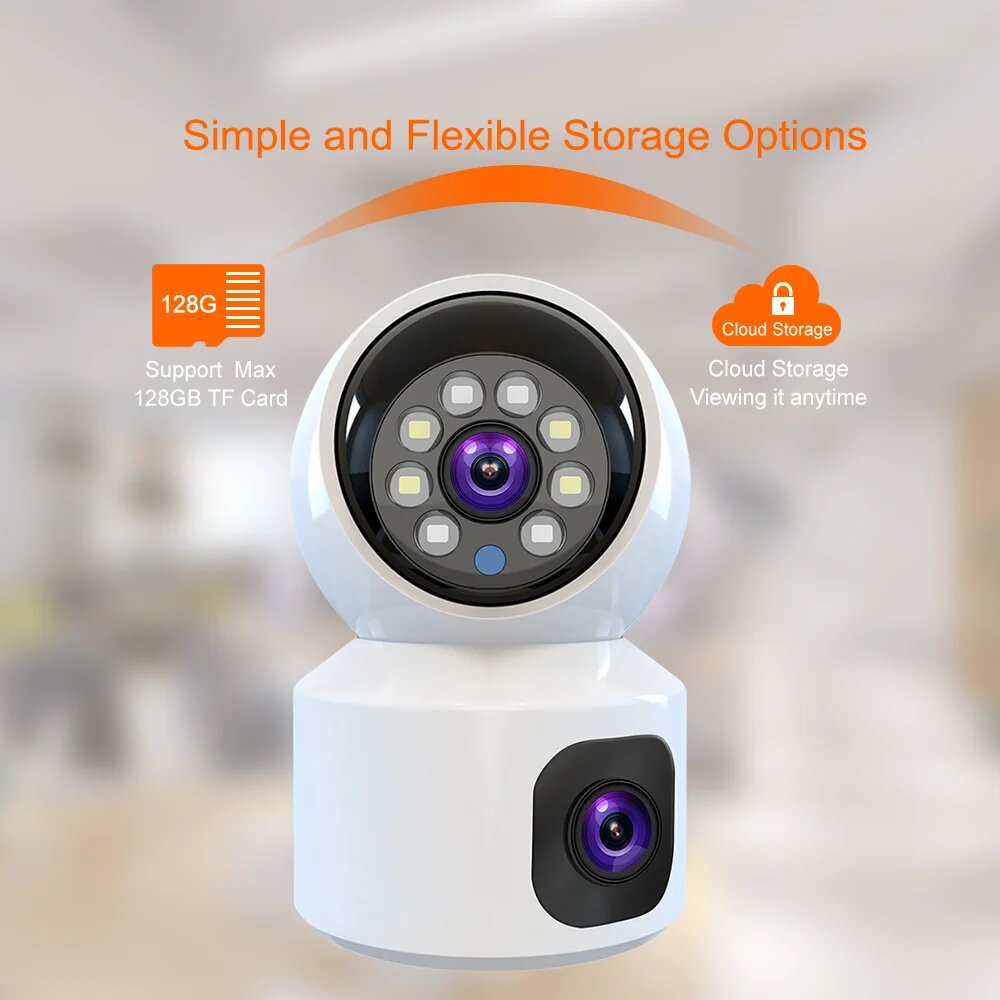 Dual Lens 6MP HD WiFi 4G PTZ C - Home Security Robots 评论和价格