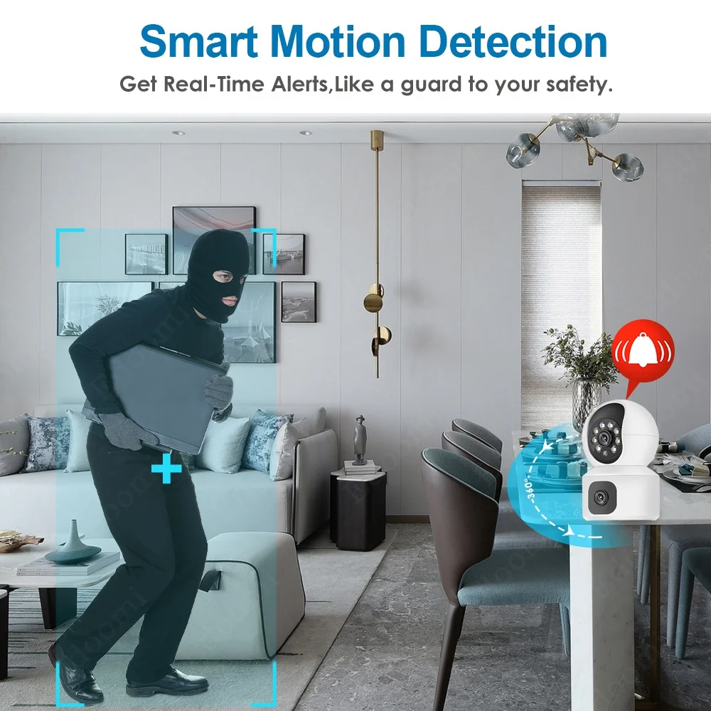 Dual Lens 6MP HD WiFi 4G PTZ C - Home Security Robots 评论和价格