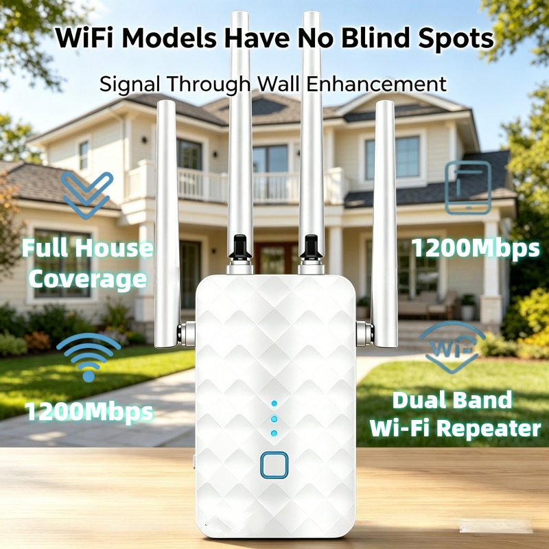 1200Mbps WiFi Repeater Wireles - Home Security Network 评论和价格